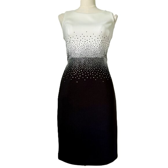 Calvin Klein Dresses & Skirts - CALVIN KLEIN | NWT Black & White Rhinestone Cocktail Dress Sz 10